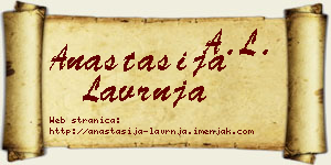 Anastasija Lavrnja vizit kartica